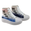 Children's gradient high top canvas shoes